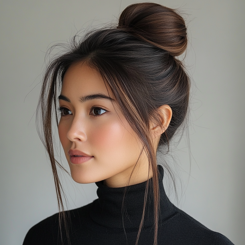 Sleek Topknot for Long Hair